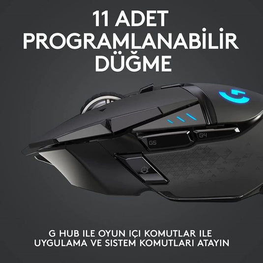 Logitech G502 Hero Lightspeed Wireless Gaming Mouse, Hero 16K Sensor, 16,000 DPI, RGB, Adjustable Weights, 11 Programmable Buttons, Long Battery Life, On-Board Memory, PC/Mac - i-Station Mobile Phone & Electronic Device Repair and Accessories