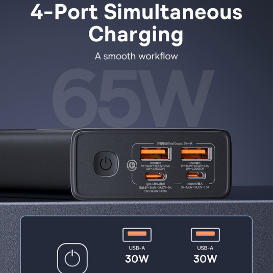 Baseus Star-Lord Digital Display Fast Charging Power Bank 20000mAh 65W - i-Station Mobile Phone & Electronic Device Repair and Accessories