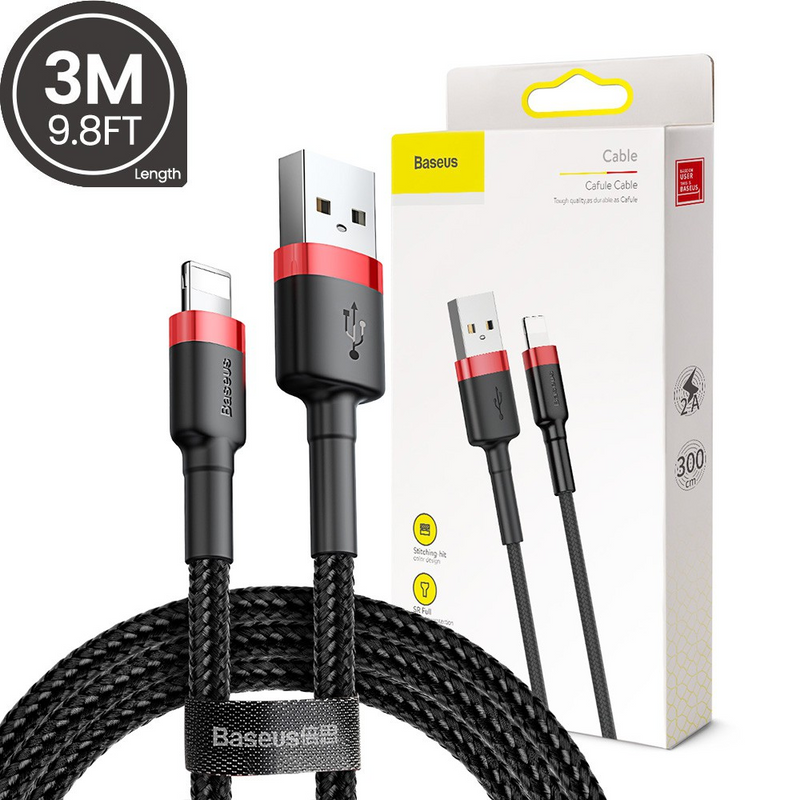 Load image into Gallery viewer, Baseus Cafule Fast Charge USB For IP 2A 3M - i-Station Mobile Phone & Electronic Device Repair and Accessories