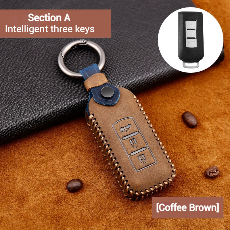 Load image into Gallery viewer, Mitsubishi Genuine Leather Full Protection Smart Key Fob Case Cover For Outlander, ASX, Pajero Sport, Eclipse Cross - i-Station Mobile Phone & Electronic Device Repair and Accessories