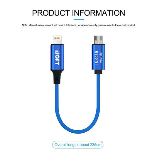 SUNSHINE ISOFT IS-003B IP to Android Transmission Cable For IPhone Phone One-click Transfer Data - i-Station Mobile Phone & Electronic Device Repair and Accessories