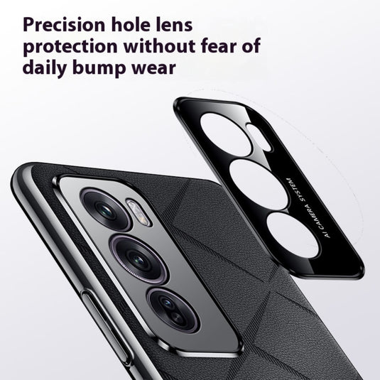 OPPO Reno11 Pro (CPH2607) - Plain Leather PC Phone Case - i-Station Mobile Phone & Electronic Device Repair and Accessories