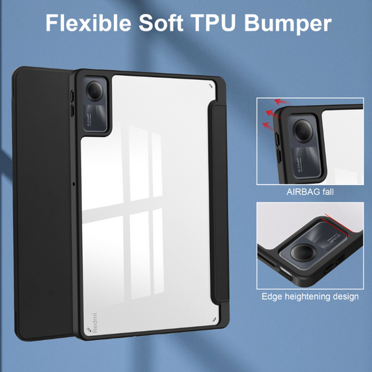 Xiaomi Redmi Pad SE 11’’ 2023 (23073RPBFG) Smart Tri-fold Acrylic Shockproof Case With Pen Slot - i-Station Mobile Phone & Electronic Device Repair and Accessories