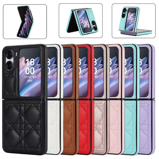 OPPO Find N2 Flip (CPH2437/PGT110) Leather Luxury Shockproof Essentials Series Case - i-Station Mobile Phone & Electronic Device Repair and Accessories