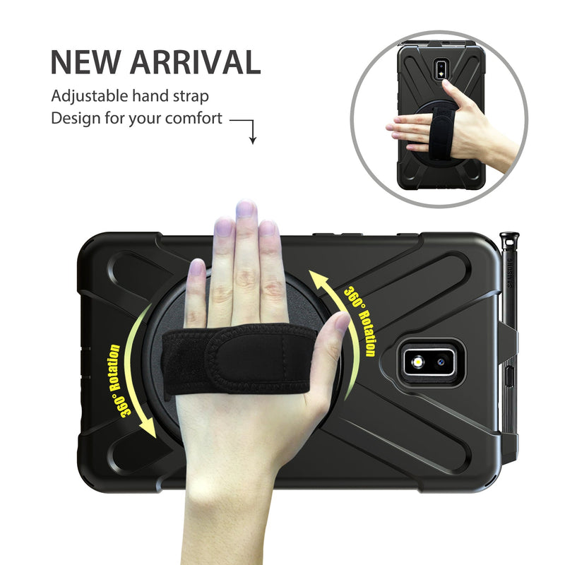Load image into Gallery viewer, Samsung Galaxy Tab Active 2 8" 2017 (T390/T395) Heavy Duty 360 Degree Rotate Stand Hand Strap Case - Polar Tech Australia