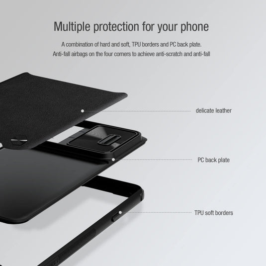 Motorola Moto Edge X30 - Nillkin CamShield Leather Cover Case - i-Station Mobile Phone & Electronic Device Repair and Accessories