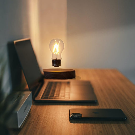 Levitating Bulb Lamp Magnetic Floating LED Light Desk Lamp Table lamp Night Light, 360 Degree Automatic Rotating Light for Unique Gifts Gaming Room Home Office Decor - i-Station Mobile Phone & Electronic Device Repair and Accessories