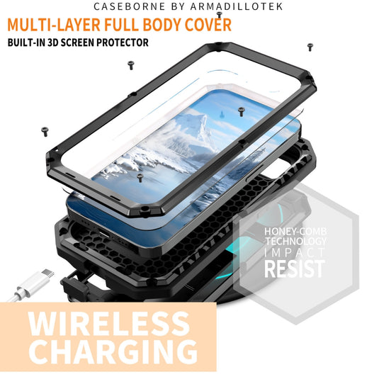 Apple iPhone 16e - R-JUST Sliding Camera IP54 Life Waterproof Holder Phone Case - i-Station Mobile Phone & Electronic Device Repair and Accessories