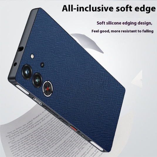 ZTE nubia Red Magic 10 Pro / 10 Pro Plus - Solid Color Leather Full-Wrap Business Phone Case - i-Station Mobile Phone & Electronic Device Repair and Accessories