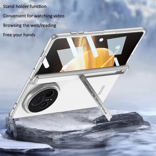 Honor Magic V3 - Electroplated Frame Side Wrap Stand Shockproof Protective Case - i-Station Mobile Phone & Electronic Device Repair and Accessories