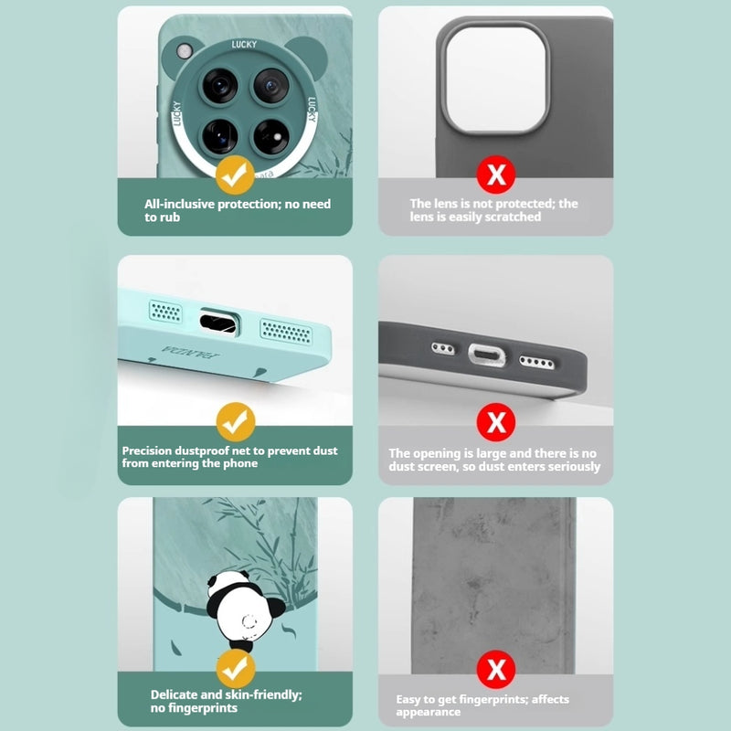 Load image into Gallery viewer, OnePlus 11 (PHB110, CPH2449, CPH2447, CPH2451) - Creative Panda Silicone Fashion Case - i-Station Mobile Phone & Electronic Device Repair and Accessories