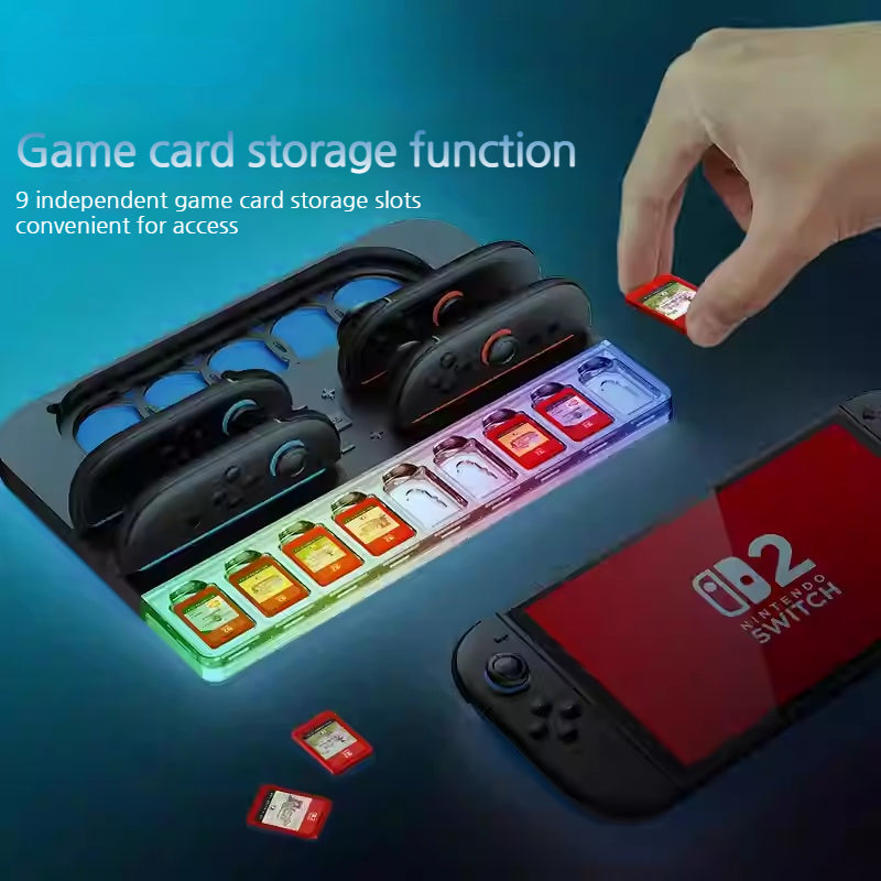 Load image into Gallery viewer, Nintendo Switch 2 (2025) - Multi-Functional Joy-Con Charging Dock with Game Card Storage