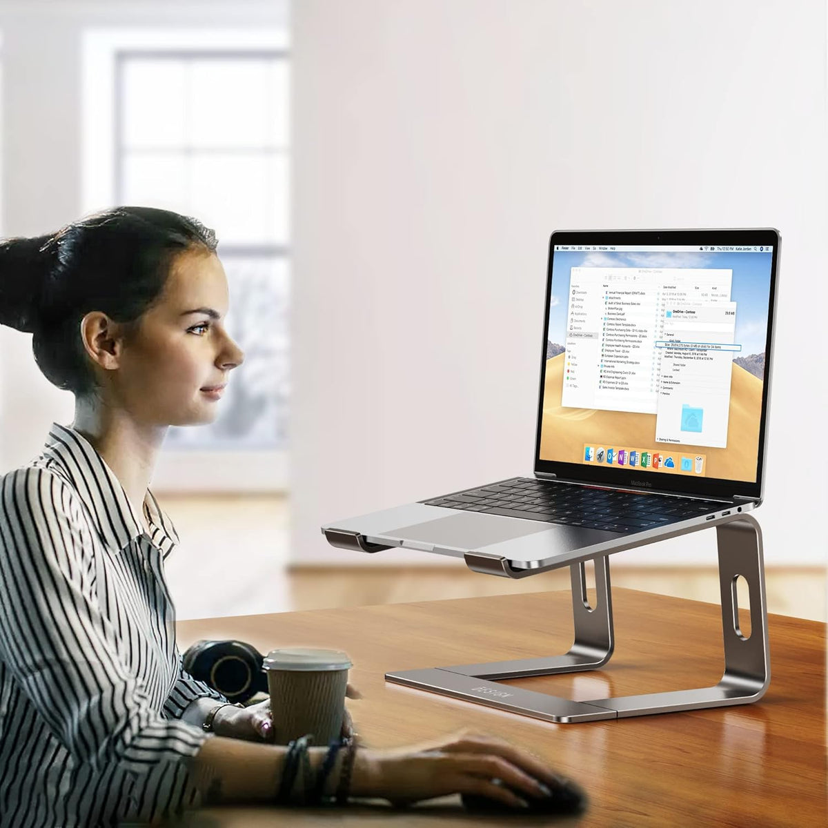 Aluminum Laptop Stand, Ergonomic Detachable Computer Stand, Riser Holder Notebook Stand Compatible with Macbook, Pro, Dell, HP, Lenovo More 10-15.6" Laptops - i-Station Mobile Phone & Electronic Device Repair and Accessories