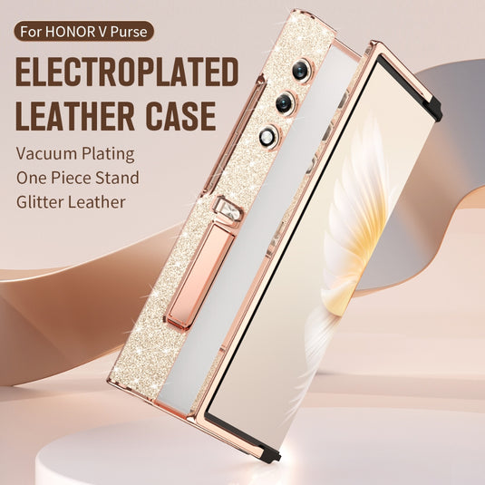 Honor V Purse - Luxurious Glitter Leather Frame Case - i-Station Mobile Phone & Electronic Device Repair and Accessories