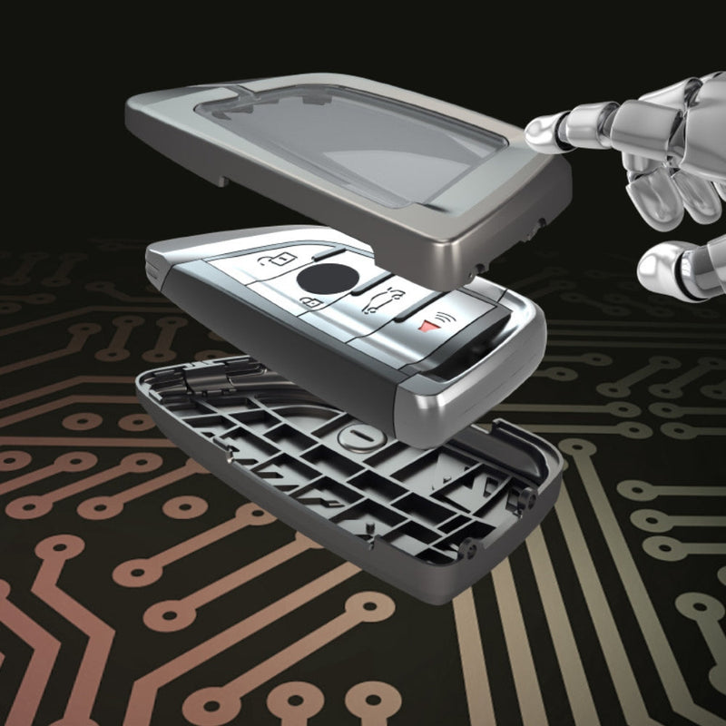 Load image into Gallery viewer, BMW Carbon Fiber Metal Protective Car Key Fob Case Cover For 1, 3, 4, 5, 6 Series, X3, X5, X6, X7 - i-Station Mobile Phone & Electronic Device Repair and Accessories