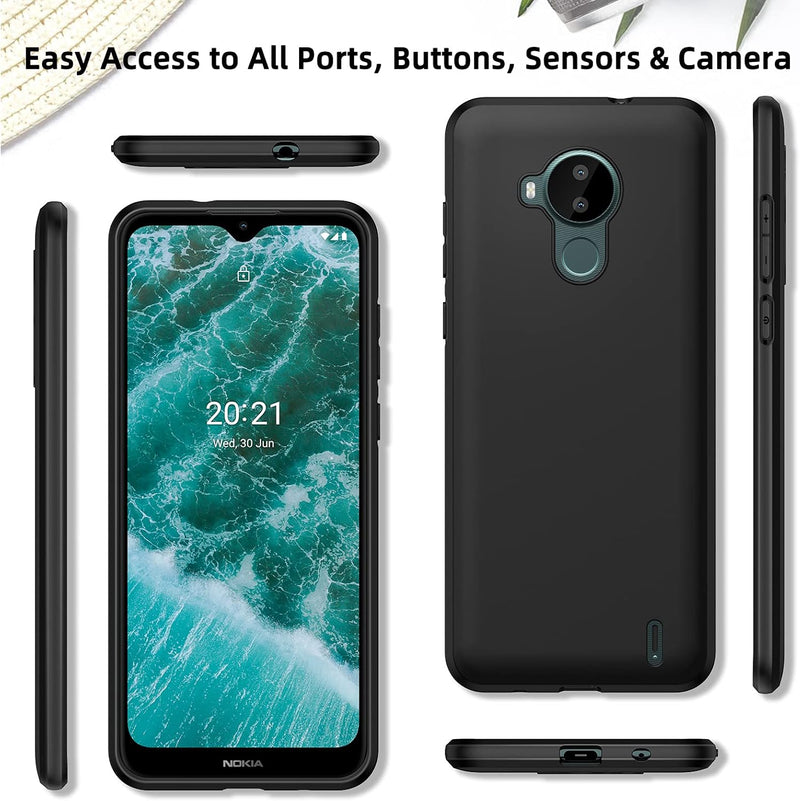Load image into Gallery viewer, Nokia C30 - Shield Soft TPU Cover Matte Anti-scratch Anti-fingerprint Case With 2PC 9H Tempered Glass Screen Protector - i-Station Mobile Phone & Electronic Device Repair and Accessories