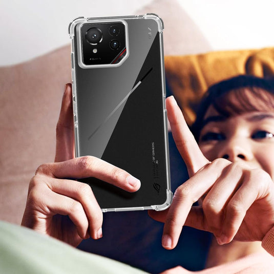 Asus ROG Phone 8/8 Pro - AirPillow Cushion Transparent Soft Clear TPU Four Corners Protective Case With 2PC 9H Tempered Glass Screen Protector - i-Station Mobile Phone & Electronic Device Repair and Accessories