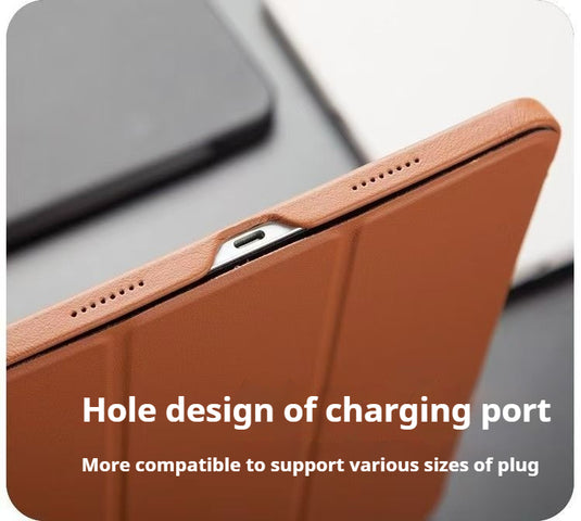 Apple iPad Pro 12.9-inch 3rd/4/5/6th Gen (2018/2020/2021/2022) Genuine Leather Full-protection Shockproof Case - i-Station Mobile Phone & Electronic Device Repair and Accessories
