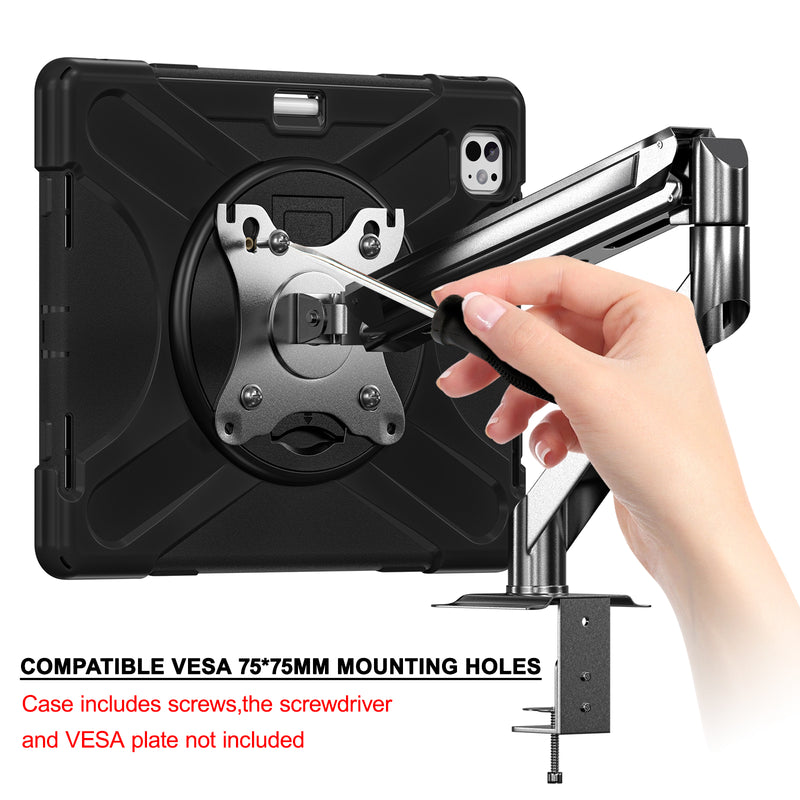 Load image into Gallery viewer, Apple iPad Pro 13-inch M4 (2024) - Metal Heavy Duty Case With 360° Rotation Kickstand Hold - i-Station Mobile Phone & Electronic Device Repair and Accessories