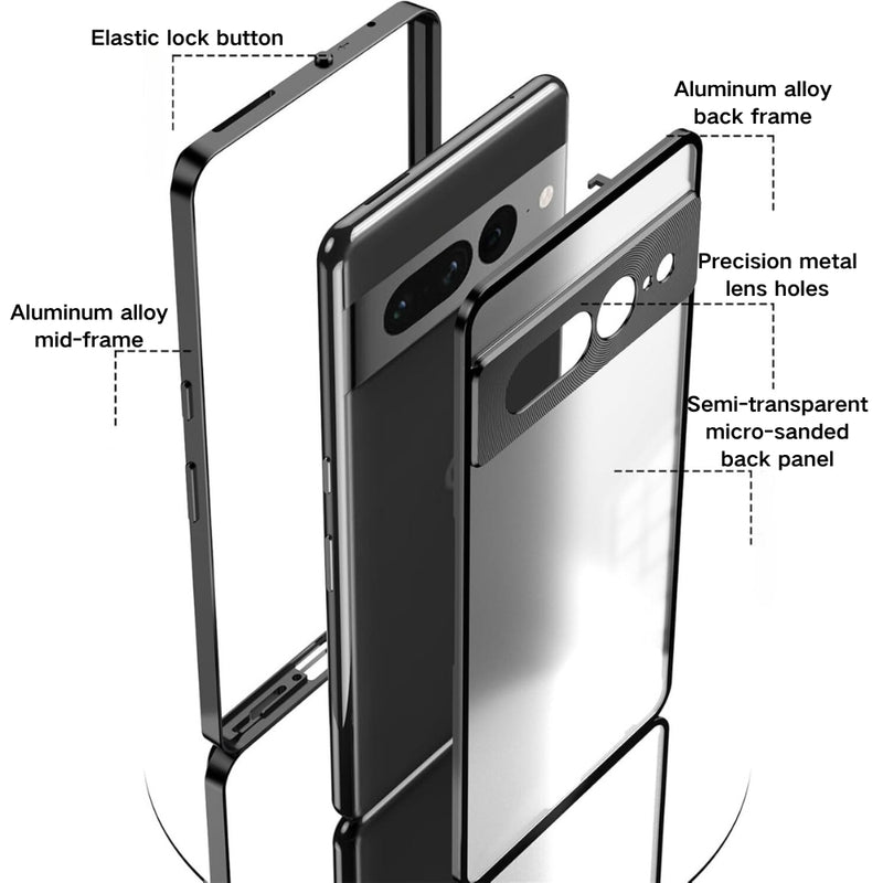 Load image into Gallery viewer, Google Pixel 9/Pro/Pro XL - Full Cover Metal Frame Shockproof Matte Case - i-Station Mobile Phone & Electronic Device Repair and Accessories