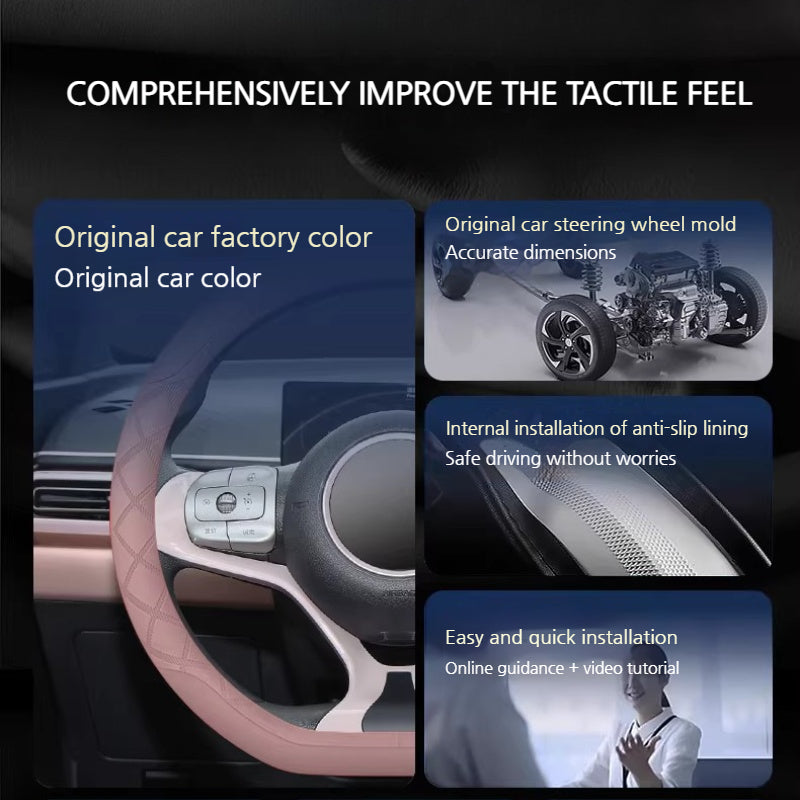 Load image into Gallery viewer, Porsche Nappa Leather Ultra-thin Steering Wheel Cover for Macan, Taycan, Cayenne, 718, Panamera