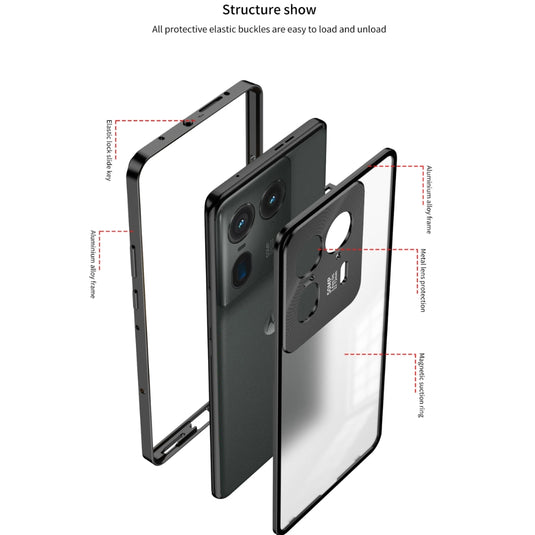 Motorola Moto X50 Ultra - Metal Frame Magnetic Shockproof Protective Case - i-Station Mobile Phone & Electronic Device Repair and Accessories