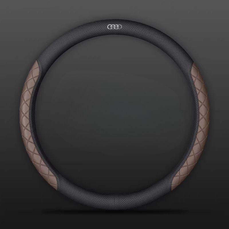 Load image into Gallery viewer, Audi PU Leather Steering Wheel Cover with Heat-Pressed Embossed Texture For A5, A6, A7, A8L, Q2L, Q3, Q4, Q5L, Q7, Q8