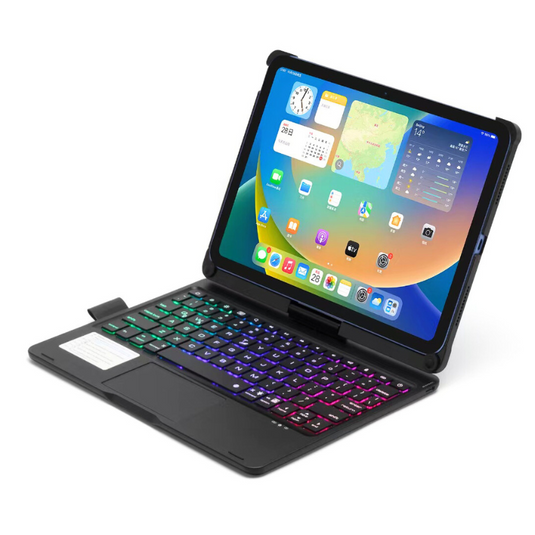 Apple iPad 7/8/9 10.2'' 7/8/9th Gen (2019/2020/2021) 360° Rotating Wireless Touchpad Keyboard Flip Cover Case - i-Station Mobile Phone & Electronic Device Repair and Accessories