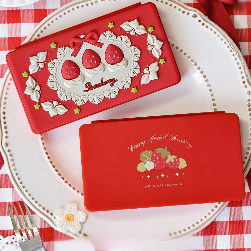 Load image into Gallery viewer, Nintendo Switch /Switch OLED/Switch 2 (2025) - Cute Strawberry Silicone Protective Cover Case