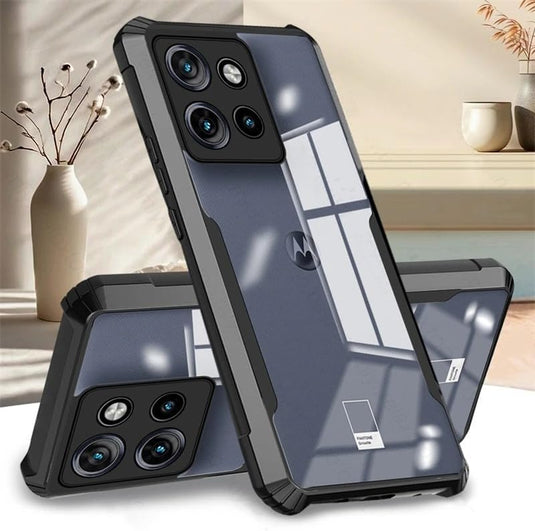 Motorola Moto Edge 50 Ultra/Fusion/G85/S50 Neo - Shield Shockproof TPU+PC Clear Rugged Heavy Duty Case  With 2PC Tempered Glass Screen Protector - i-Station Mobile Phone & Electronic Device Repair and Accessories