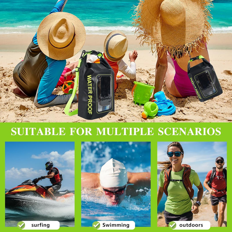 Load image into Gallery viewer, IP68 Waterproof Dry Bag 2L - Roll Top Waterproof Pool Bag,dry bags for kayaking waterproof-w/Phone Pouch,Large Waterproof Phone Pouch,Boating & Kayak Accessories camping - i-Station Mobile Phone & Electronic Device Repair and Accessories