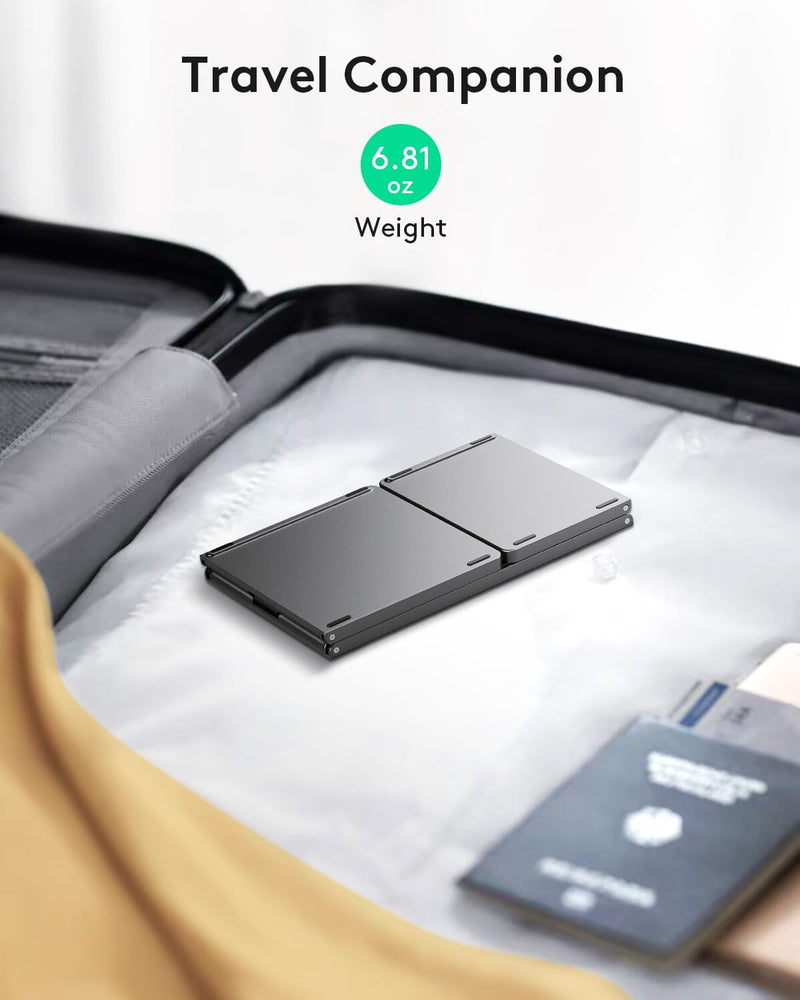 Load image into Gallery viewer, Foldable Bluetooth Keyboard with Touchpad Portable Wireless Keyboard , Rechargeable Full Size Ultra Slim Pocket Folding Keyboard for Android Windows iOS Tablet And Mobile Phone - i-Station Mobile Phone & Electronic Device Repair and Accessories