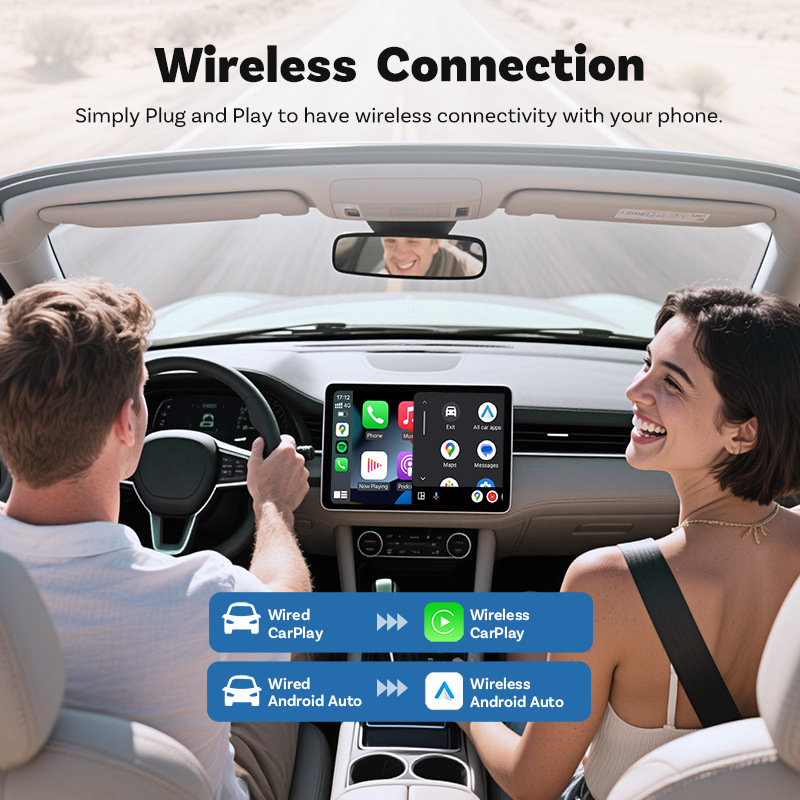 Load image into Gallery viewer, Metal Mirror Wireless CarPlay & Android Auto Adapter, effortless connectivity