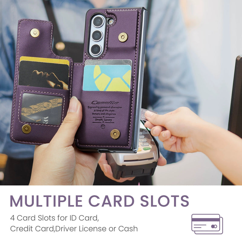 Load image into Gallery viewer, Samsung Galaxy Z Fold 6 (SM-F956) Premium Leather Flip Shockproof Wallet Series Case - i-Station Mobile Phone & Electronic Device Repair and Accessories