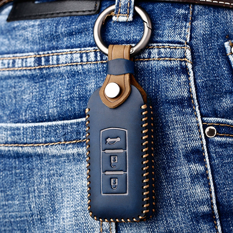 Load image into Gallery viewer, Mitsubishi Genuine Leather Full Protection Smart Key Fob Case Cover For Outlander, ASX, Pajero Sport, Eclipse Cross - i-Station Mobile Phone & Electronic Device Repair and Accessories