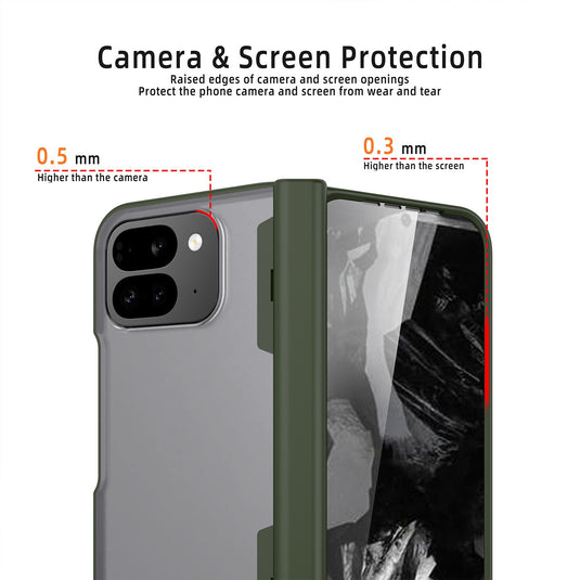 Google Pixel 9 Pro Fold - Full Coverage Matte Folding Spring Hinge Case - i-Station Mobile Phone & Electronic Device Repair and Accessories