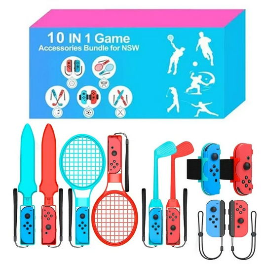 Nintendo Switch Sports Gaming Accessory Set 10-in-1 Family Party Pack Set Kit - i-Station Mobile Phone & Electronic Device Repair and Accessories
