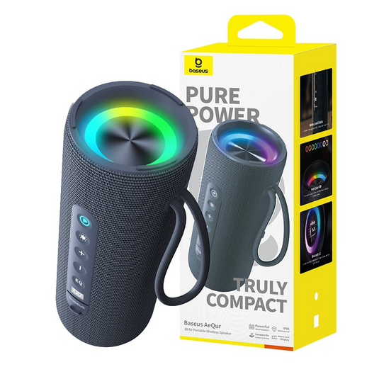 Baseus AeQur 30 Air Portable Wireless Speaker-Twilight Grey (A20072600826-00) - i-Station Mobile Phone & Electronic Device Repair and Accessories