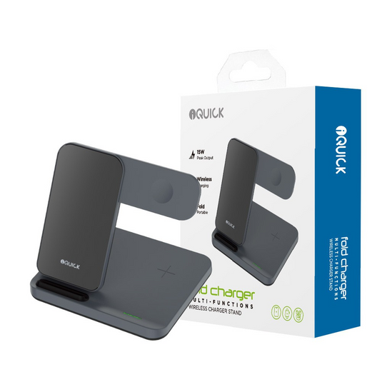 iQuick T5 3 in 1 Multi Functions Wireless Charger Stand - i-Station Mobile Phone & Electronic Device Repair and Accessories
