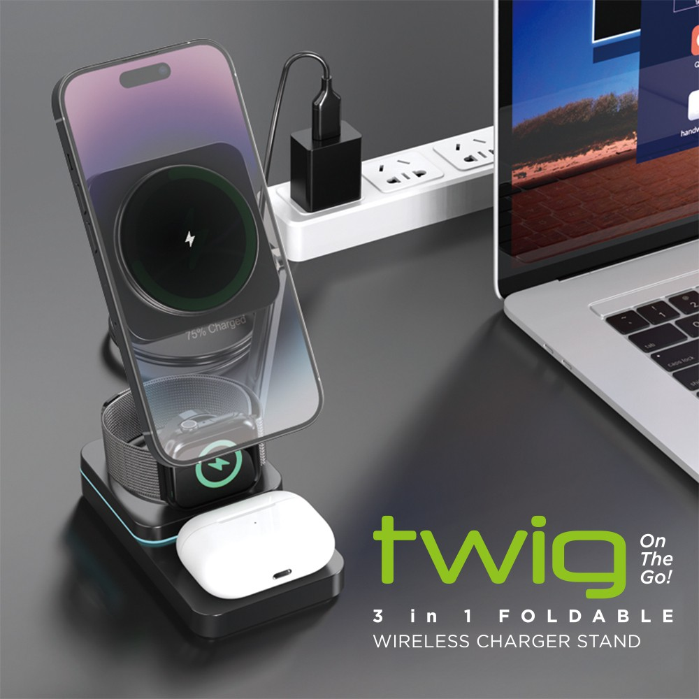 iQuick Twig T6 3 in 1 Foldable Wireless Charger Stand - i-Station Mobile Phone & Electronic Device Repair and Accessories