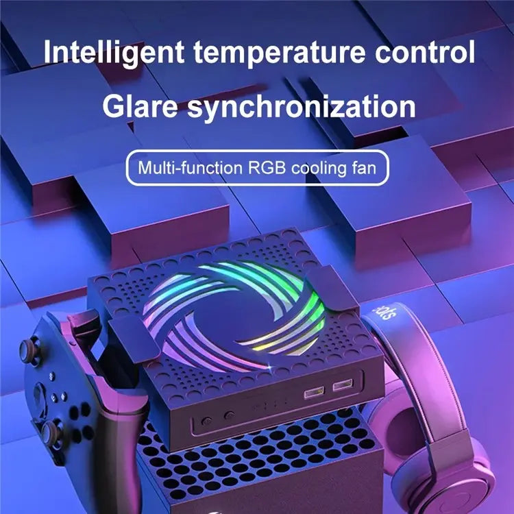 Load image into Gallery viewer, Xbox Series X Console RGB Cooling Fan with USB2.0 Interface, Handle Hooks - Polar Tech Australia