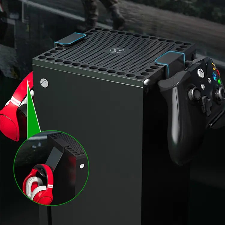 Load image into Gallery viewer, Xbox Series X Host Multifunction Heat Dissipation Dust Cover Game Controller Hanger Headphone Holder Bracket - Polar Tech Australia