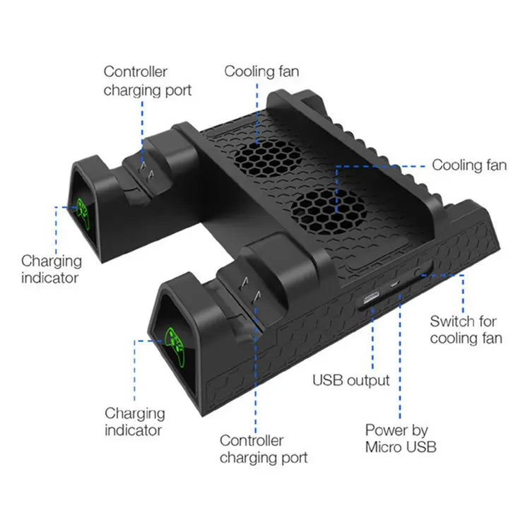 Load image into Gallery viewer, Xbox One X / S Cooling Stand with Dual Controller Charging Dock - Polar Tech Australia