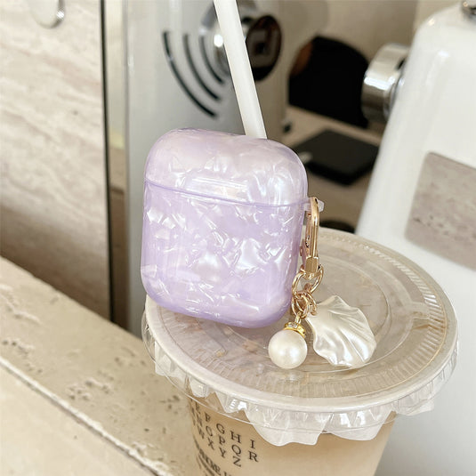 Apple AirPods 4 - Shell Design Style With Shell-Shaped Pendant Cover Case - i-Station Mobile Phone & Electronic Device Repair and Accessories