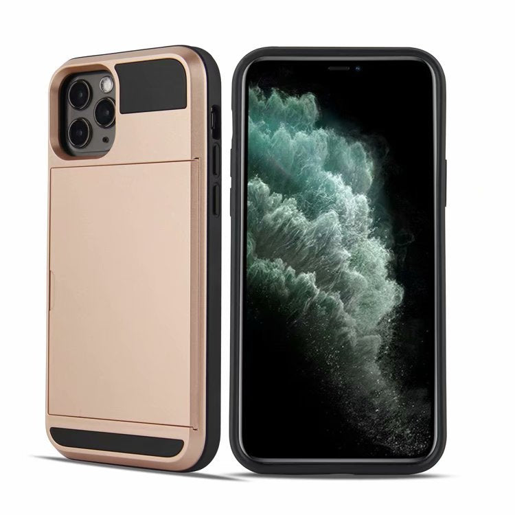 Apple iPhone X/XS/XR/Max Slide Card Holder ShockProof Armor Case - i-Station Mobile Phone & Electronic Device Repair and Accessories