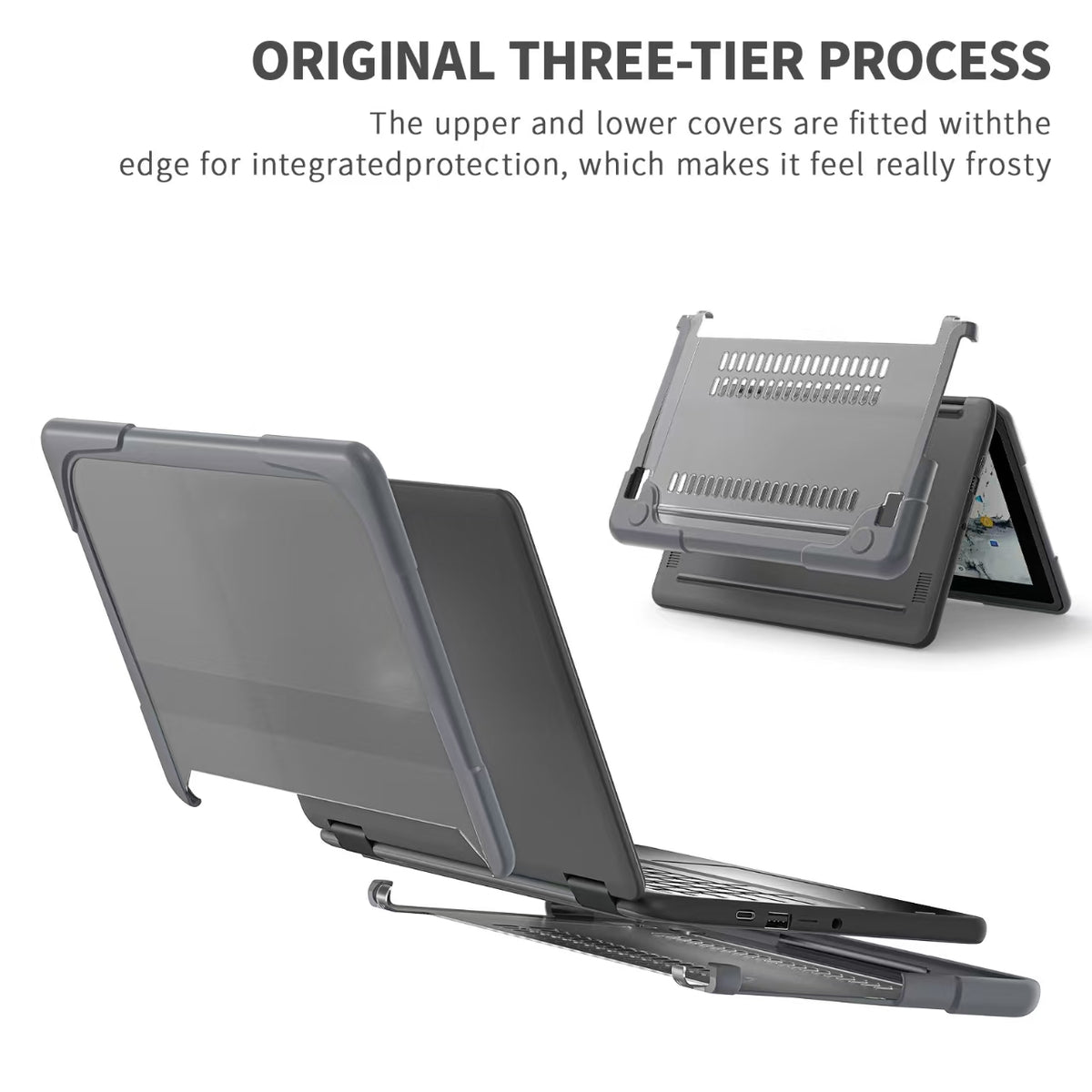 Dell Chromebook 11 11.6‘’ (3100/3110) Matte Transparent Cooling Stand and Shockproof Case - i-Station Mobile Phone & Electronic Device Repair and Accessories