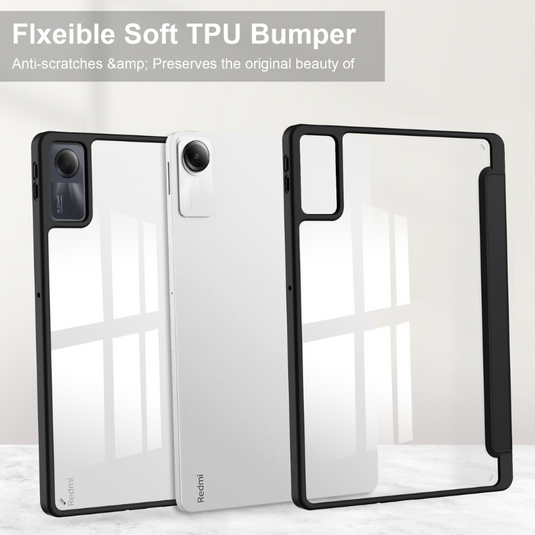 Xiaomi Redmi Pad SE 11’’ 2023 (23073RPBFG) Smart Tri-fold Acrylic Shockproof Case With Pen Slot - i-Station Mobile Phone & Electronic Device Repair and Accessories
