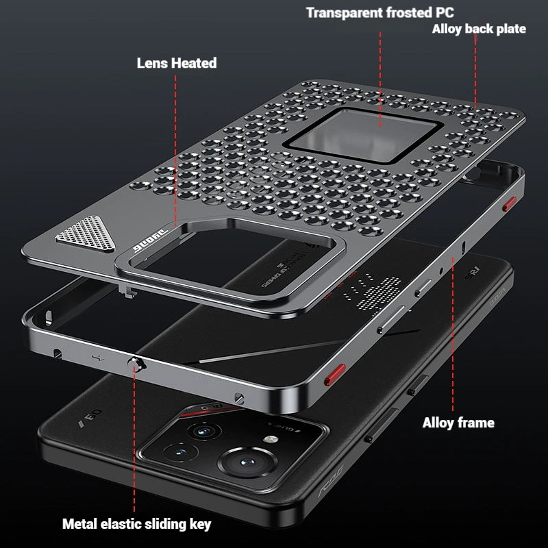 ASUS ROG Phone 8 & Pro - Aluminum Alloy Spring Buckle Honeycomb Heat Dissipation Case - i-Station Mobile Phone & Electronic Device Repair and Accessories