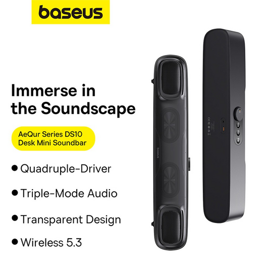 Baseus AeQur DS10 Mini Soundbar-Cluster Black - i-Station Mobile Phone & Electronic Device Repair and Accessories