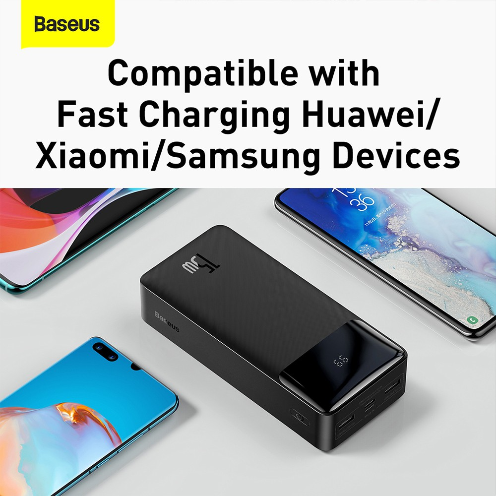 Baseus Bipow Digital Display Fast Charge Power Bank 30000mAh 15W PPBD050201 - i-Station Mobile Phone & Electronic Device Repair and Accessories
